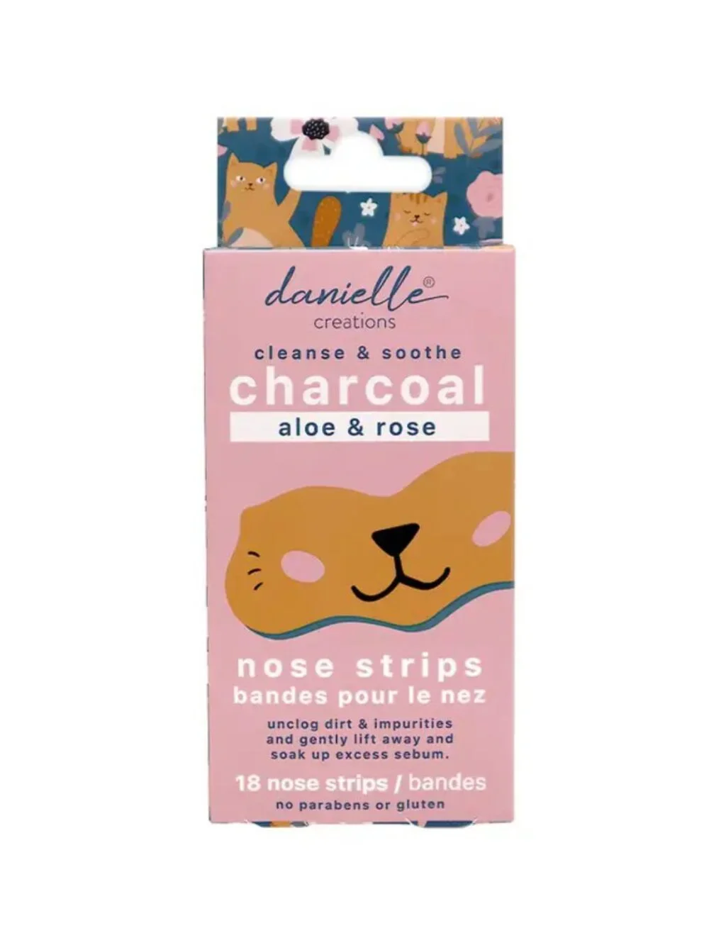 ❤️5/$25 Danielle Creations Cat Nose Strips Charcoal Aloe Rose NEW